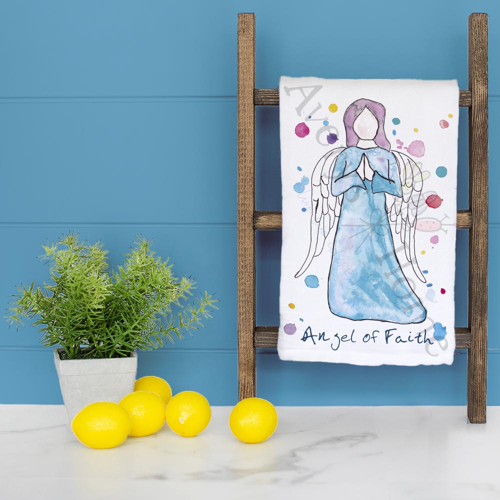 Angel of Faith Tea Towel – Spiritual Decor