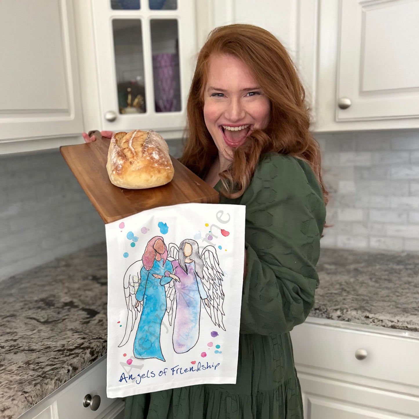 Angel of Friendship Tea Towel – Gift for a Friend
