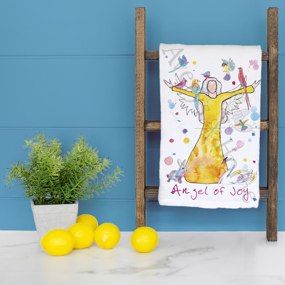 Angel of Joy Tea Towel – Holiday Spirit Gift