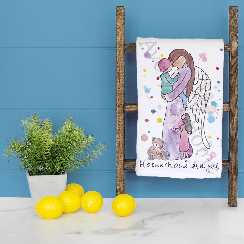 Angel of Motherhood Tea Towel – Gift for Moms