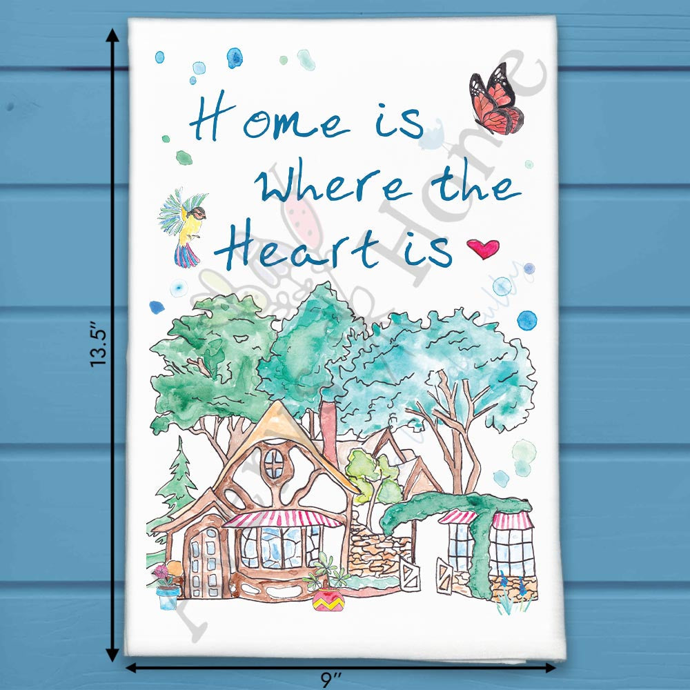 Home Is Where the Heart Is Tea Towel – Custom Gift