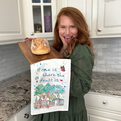 Home Is Where the Heart Is Tea Towel – Custom Gift