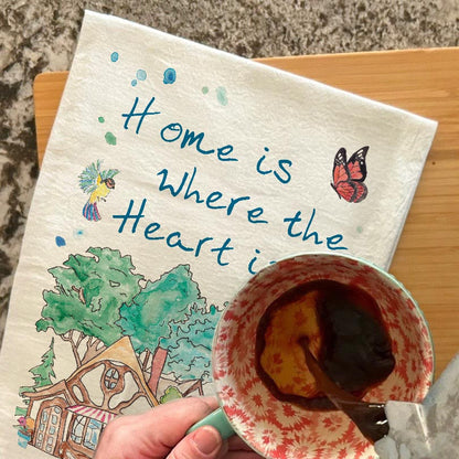 Home Is Where the Heart Is Tea Towel – Custom Gift