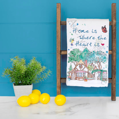 Home Is Where the Heart Is Tea Towel – Custom Gift