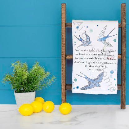 Our Lord Feeds the Birds Tea Towel – Faithful Decor