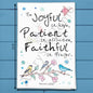Be Joyful Tea Towel – Bible Verse Bird Gift