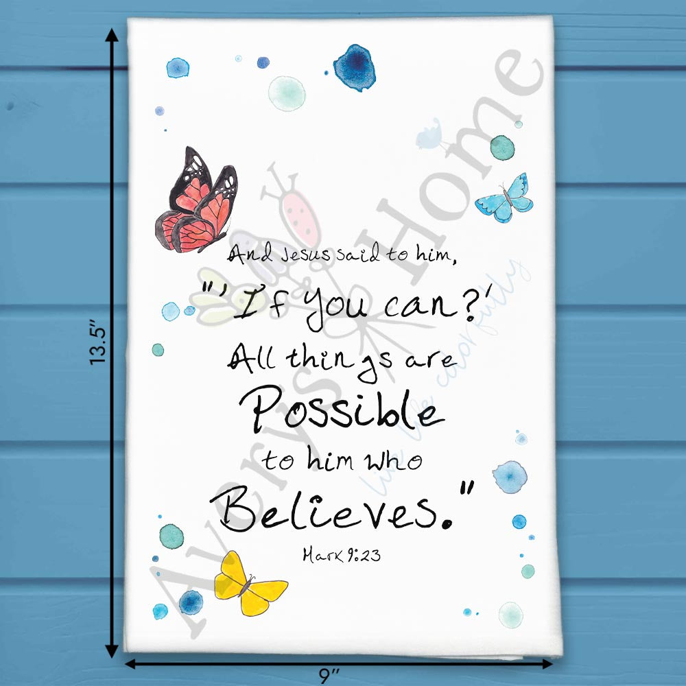All Things Are Possible Tea Towel – Faith Decor