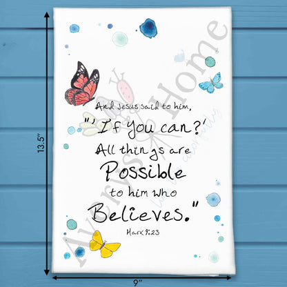 All Things Are Possible Tea Towel – Faith Decor
