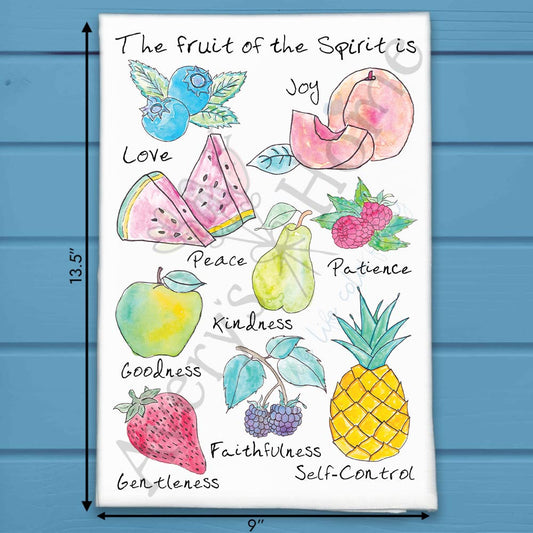 Fruit of the Spirit Tea Towel – Christian Kitchen Decor
