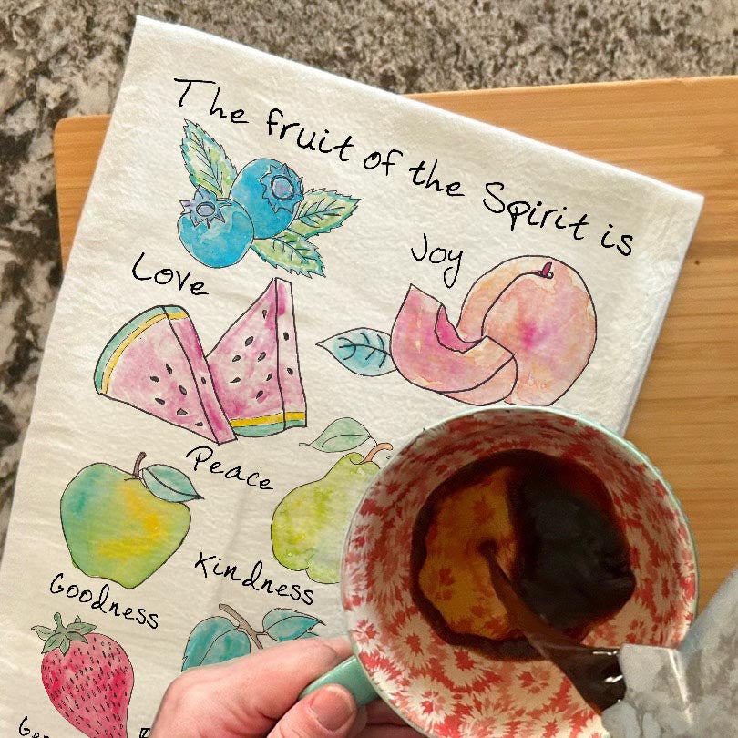 Fruit of the Spirit Tea Towel – Christian Kitchen Decor