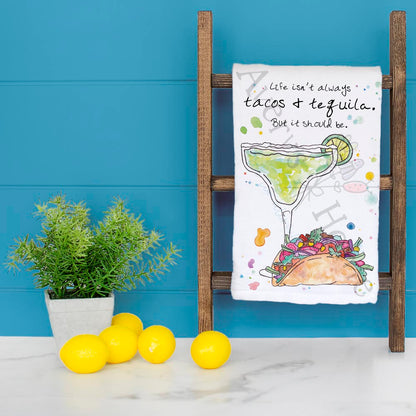 Tacos & Tequila Tea Towel – Fiesta Kitchen Decor