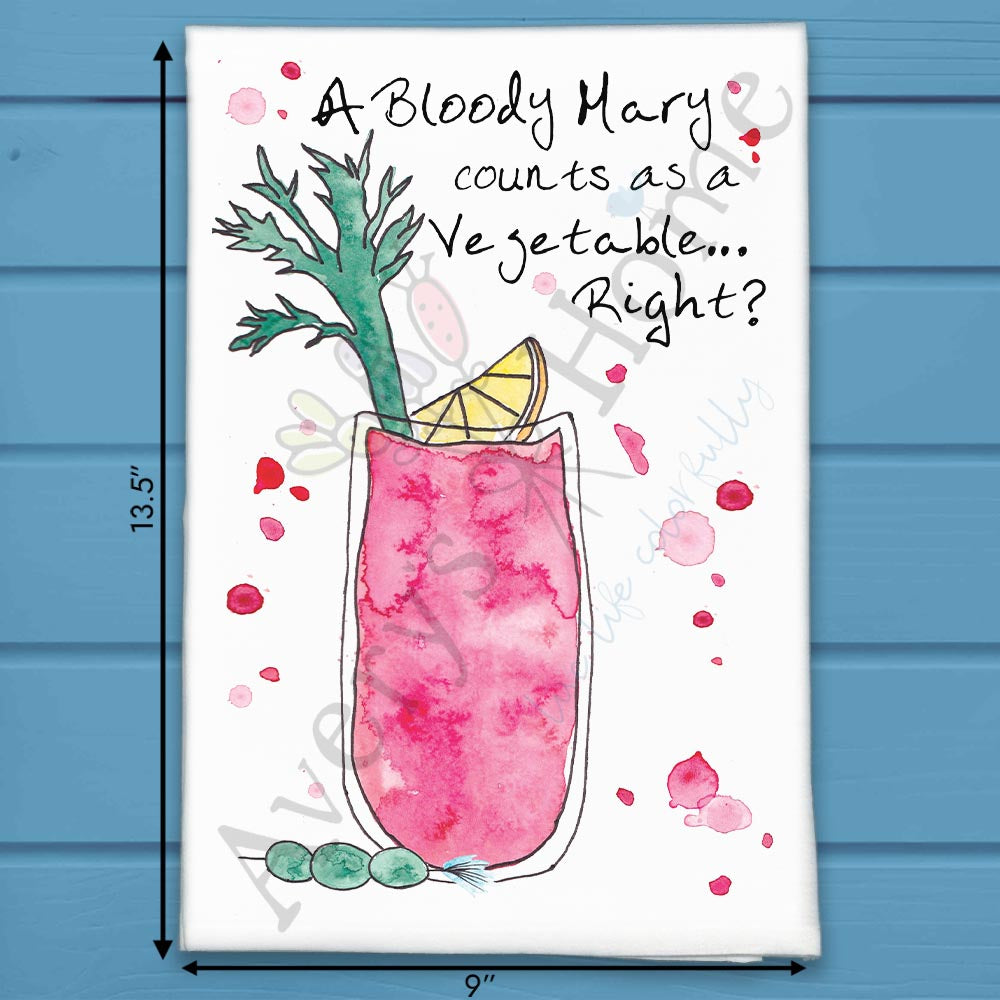 Bloody Mary Tea Towel – Brunch Gift Decor