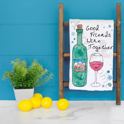 Wine Together Tea Towel – Friendship Gift