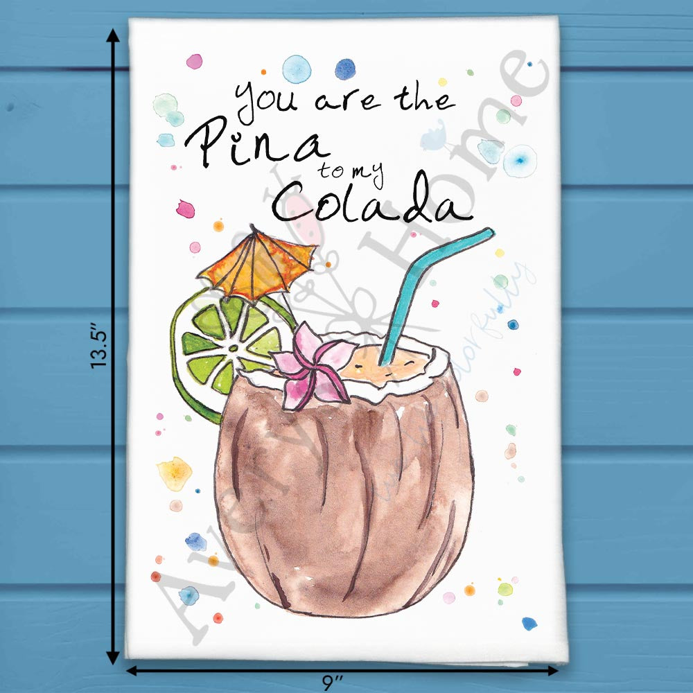 Pina Colada Tea Towel – Tropical Bar Gift