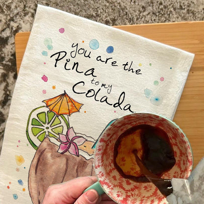 Pina Colada Tea Towel – Tropical Bar Gift