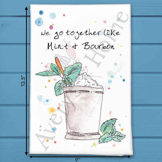 Mint & Bourbon Tea Towel – Derby Bar Decor