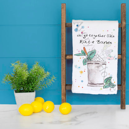 Mint & Bourbon Tea Towel – Derby Bar Decor