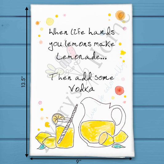 Vodka Lemonade Tea Towel – Summer Drink Gift