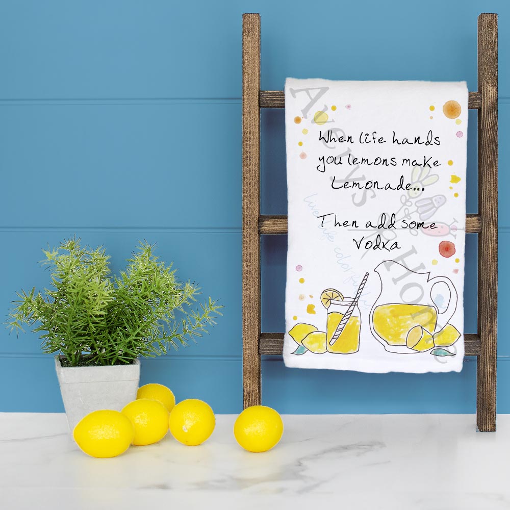 Vodka Lemonade Tea Towel – Summer Drink Gift