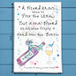 Wine Friend Tea Towel – Funny Bird Gift
