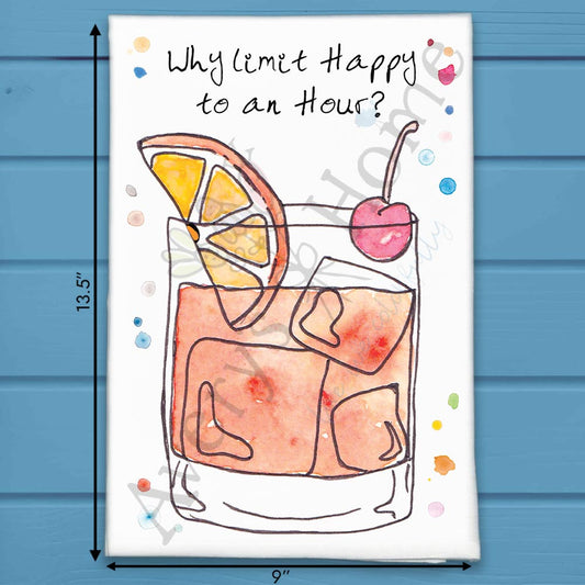 Happy Hour Tea Towel – Cocktail Time Gift