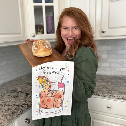 Happy Hour Tea Towel – Cocktail Time Gift
