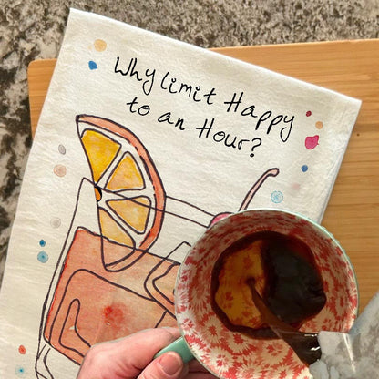 Happy Hour Tea Towel – Cocktail Time Gift