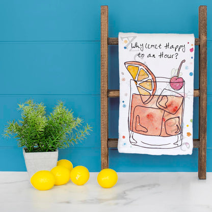 Happy Hour Tea Towel – Cocktail Time Gift