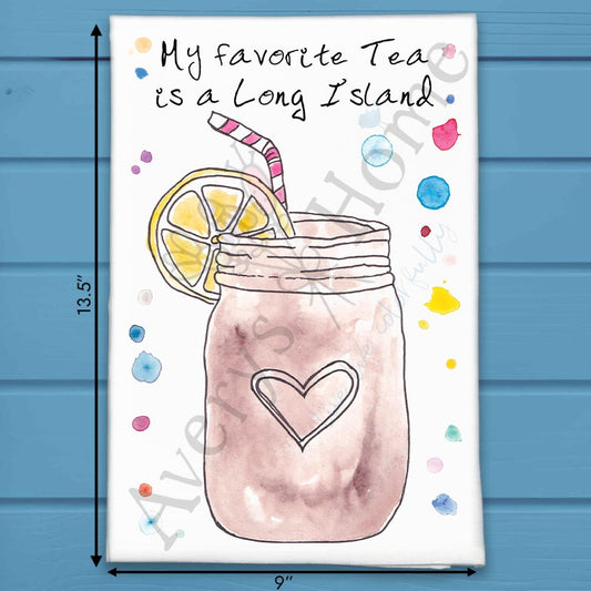 Long Island Tea Towel – Cocktail Lover Gift