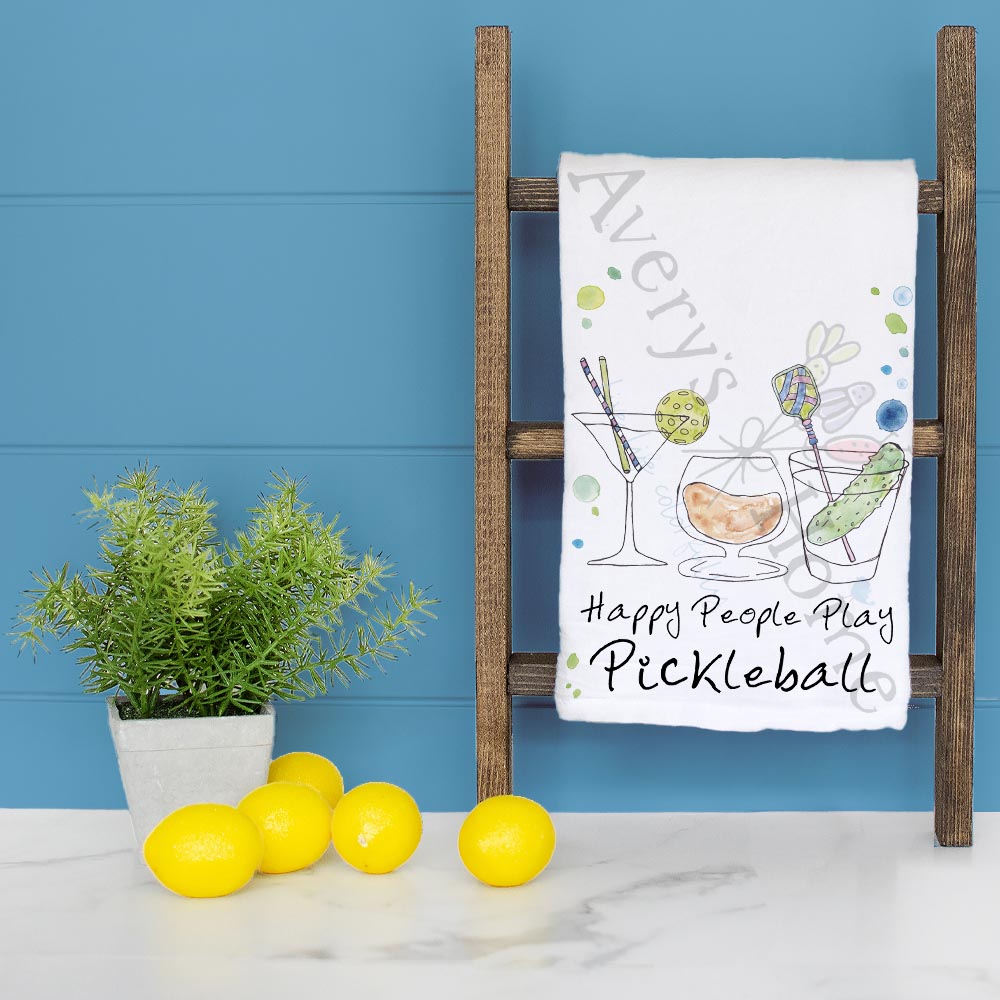 Happy Pickleball Tea Towel – Sporty Gift Decor