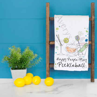 Happy Pickleball Tea Towel – Sporty Gift Decor