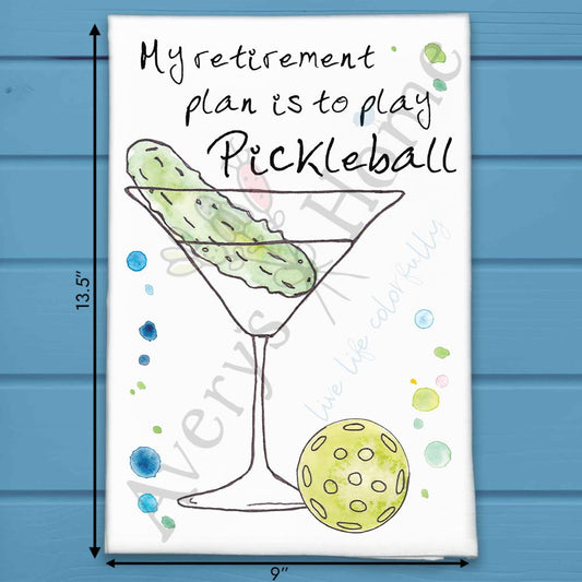 Pickleball Retirement Tea Towel – Funny Sporty Gift