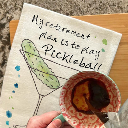 Pickleball Retirement Tea Towel – Funny Sporty Gift
