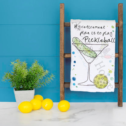 Pickleball Retirement Tea Towel – Funny Sporty Gift