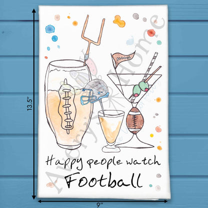 Football Cocktails Tea Towel – Game Day Bar Decor