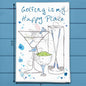 Golf Happy Place Tea Towel – 19th Hole Gift