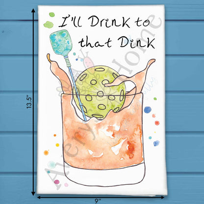 Pickleball & Dinks Tea Towel – Sporty Humor Gift