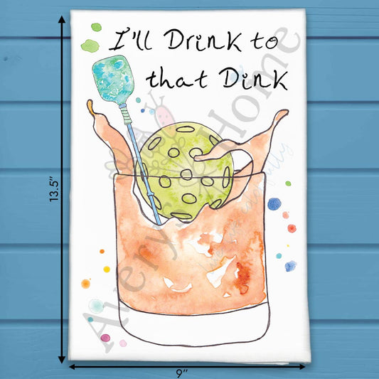 Pickleball & Dinks Tea Towel – Sporty Humor Gift