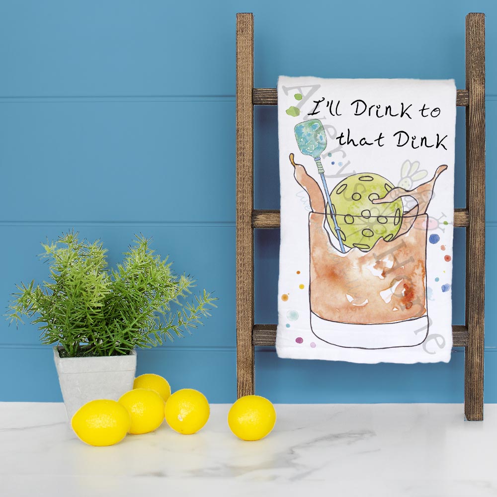 Pickleball & Dinks Tea Towel – Sporty Humor Gift
