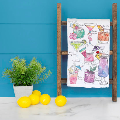 Lake Cocktails Tea Towel – Lakeside Drink Gift