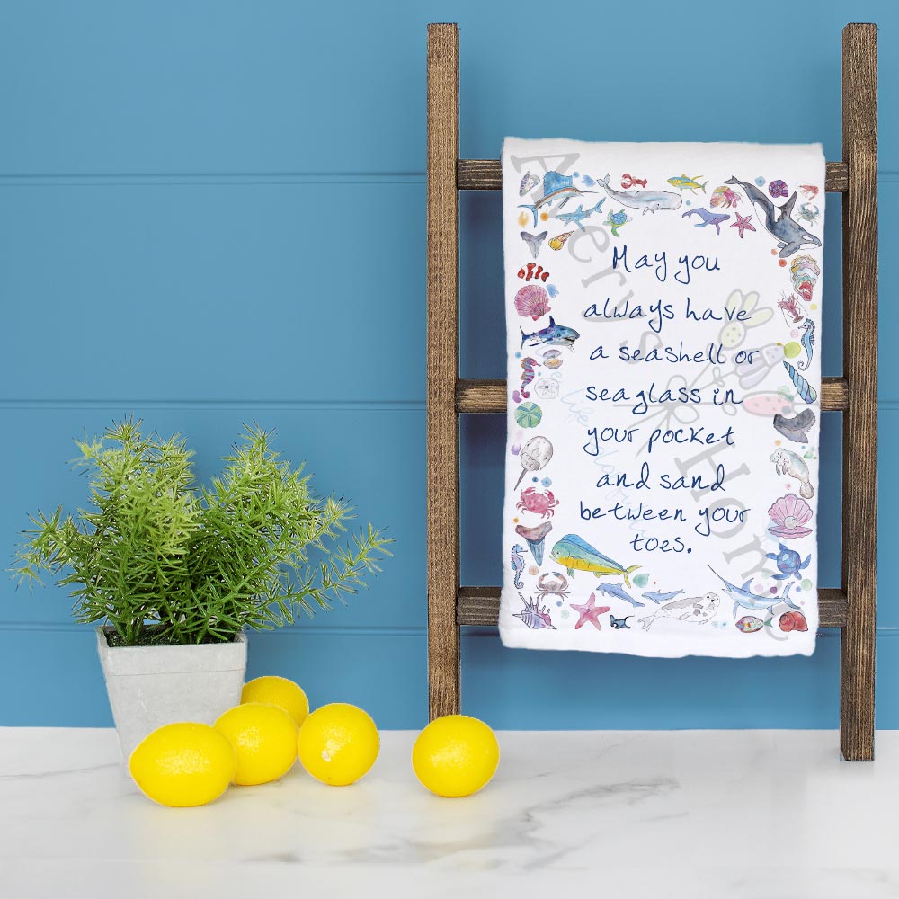 Ocean Blessings Tea Towel – Coastal Souvenir