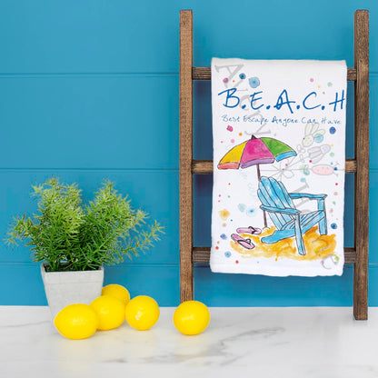 Beach Vacation Tea Towel – Coastal Travel Gift
