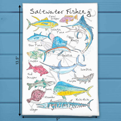 Saltwater Fishing Tea Towel – Sport Ocean Gift