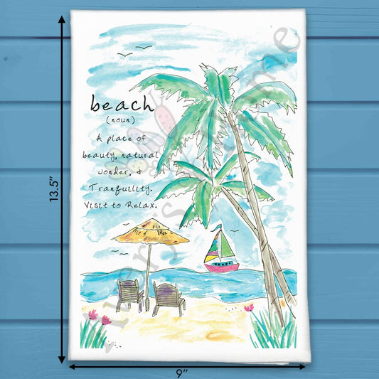 Beach Definition Tea Towel – Coastal Life Decor