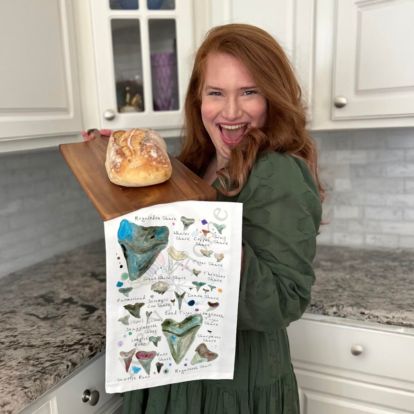 Shark Teeth Collector Tea Towel – Collector Chart Gift