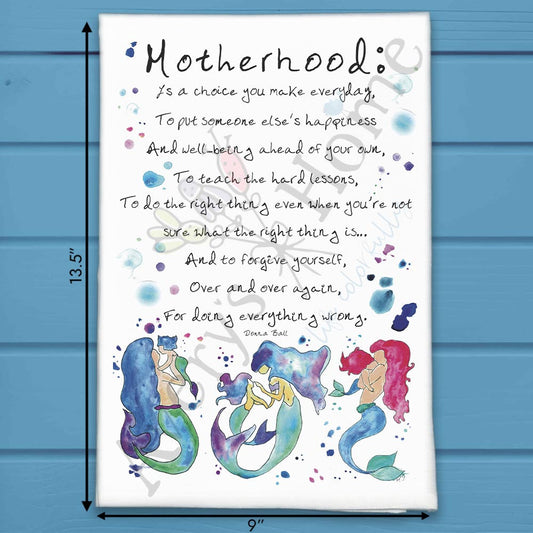 Motherhood Tea Towel – Sentimental Gift for Moms