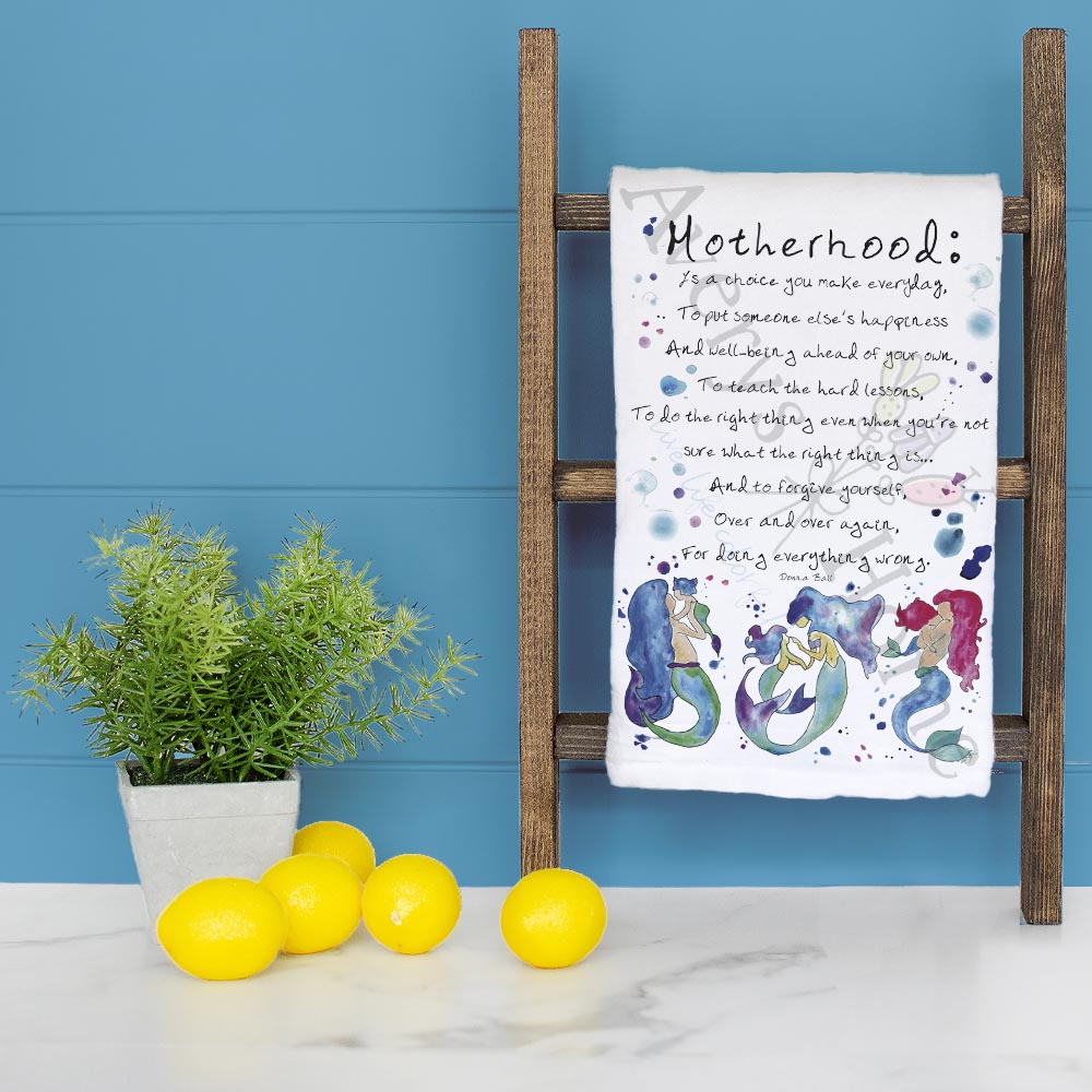 Motherhood Tea Towel – Sentimental Gift for Moms