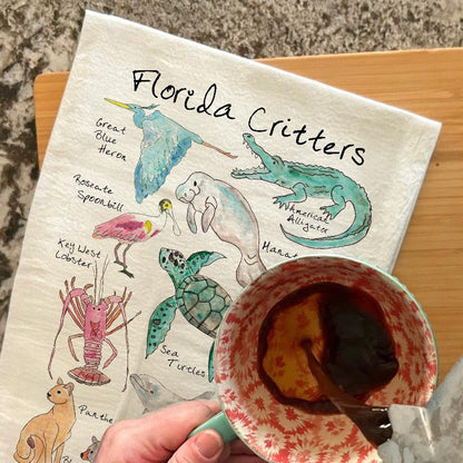 Florida Critters Tea Towel – Everglades Nature Decor