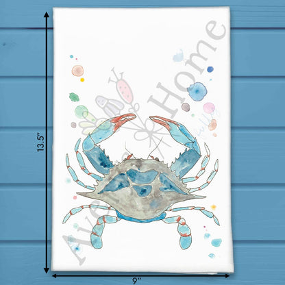 Blue Crab Tea Towel – Coastal Kitchen Gift