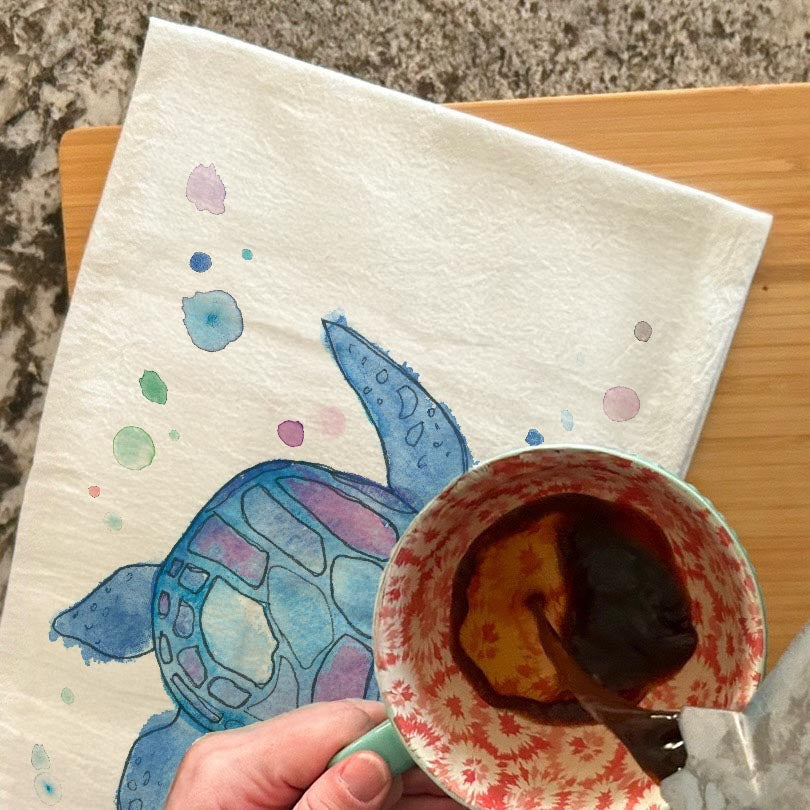 Sea Turtle Tea Towel – Ocean Lover Gift